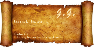 Girst Gobert névjegykártya